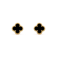 [Amore Jewels]CLOVER MINI 9.5MM BLACK MOP EARRINGS