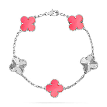 [Amore Jewels] CLOVER 5 MOTIFS  PINK MOP BRACELET COLLECTION