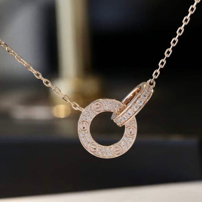 [Amore Jewels]LOVE  FULL DIAMOND PENDANT NECKLACE