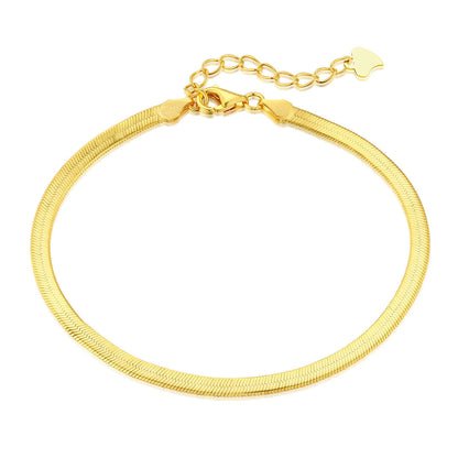 [Amore Jewels]Flat Snake Bone Chain Blade Necklace