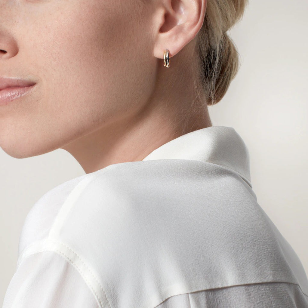 [Amore Jewels]TRINITY ON DIAMOND MINI EARRINGS