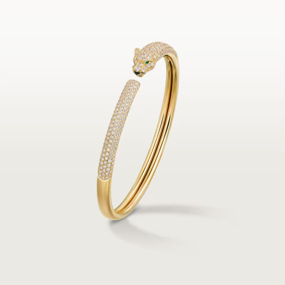 [Amore Jewels]PANTHERE FULL DIAMOND OPEN BRACELET
