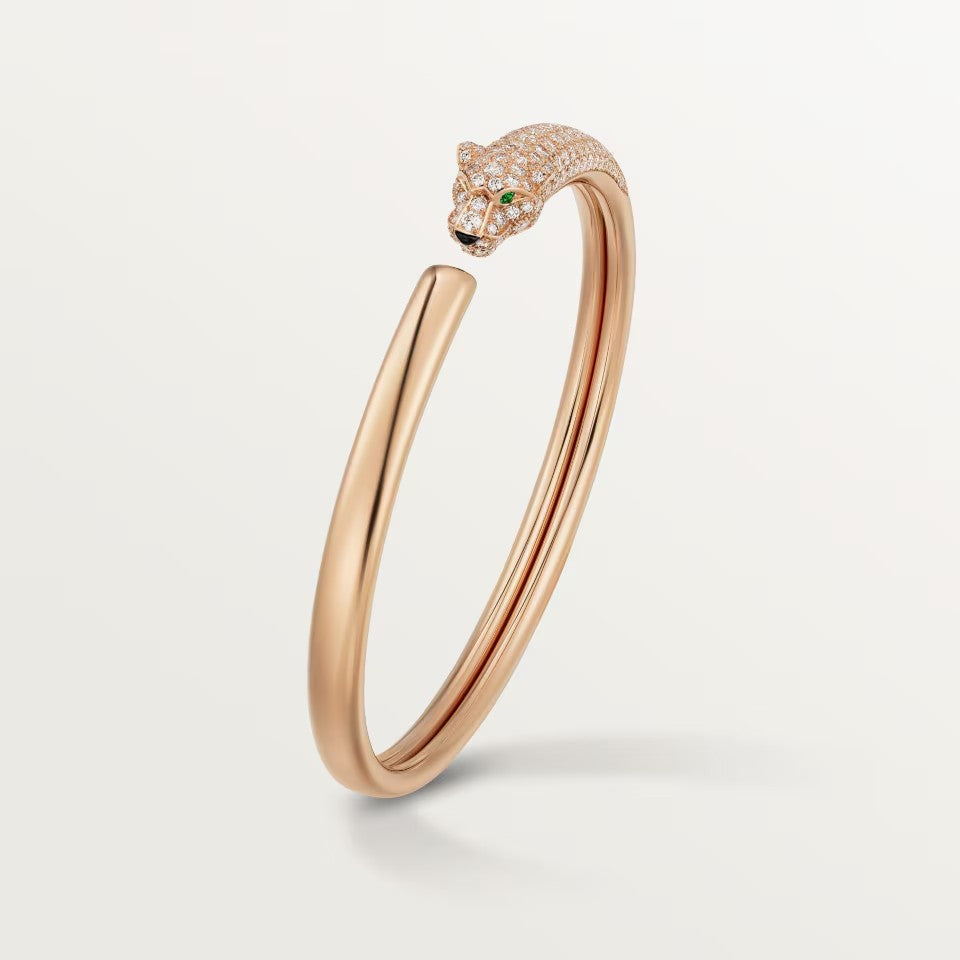 [Amore Jewels]PANTHERE HALF DIAMOND OPEN BRACELET