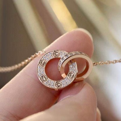 [Amore Jewels]LOVE  FULL DIAMOND PENDANT NECKLACE