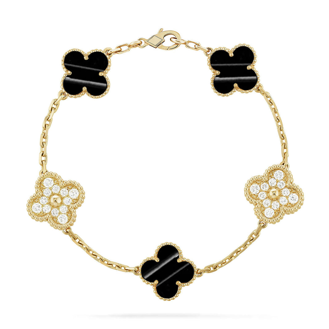 [Amore Jewels] CLOVER 5 MOTIF PULSAR STONE BRACELET COLLECTION