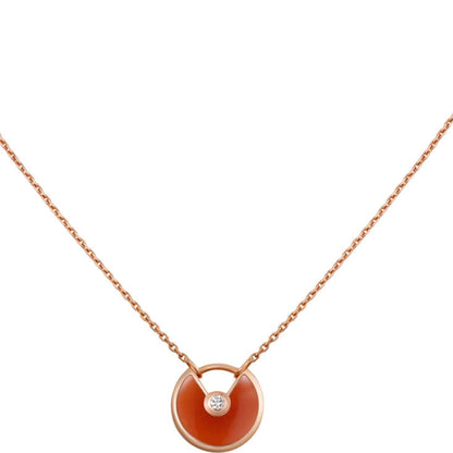 [Amore Jewels]AMULETTE GOLD CARNELIAN ONYX NECKLACE