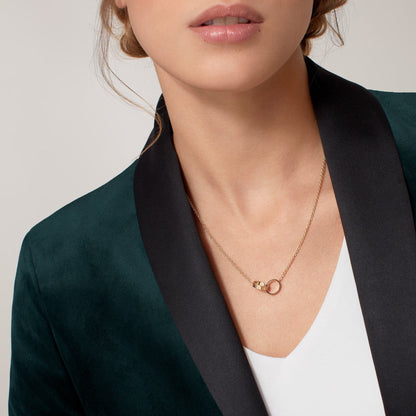 [Amore Jewels]LOVE DOUBLE RING NECKLACE