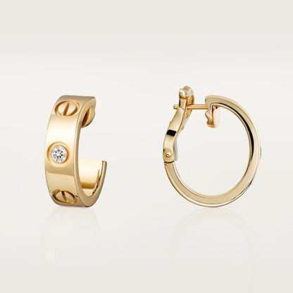 [Amore Jewels]LOVE EARRINGS 5.7MM 2 DIAMONDS