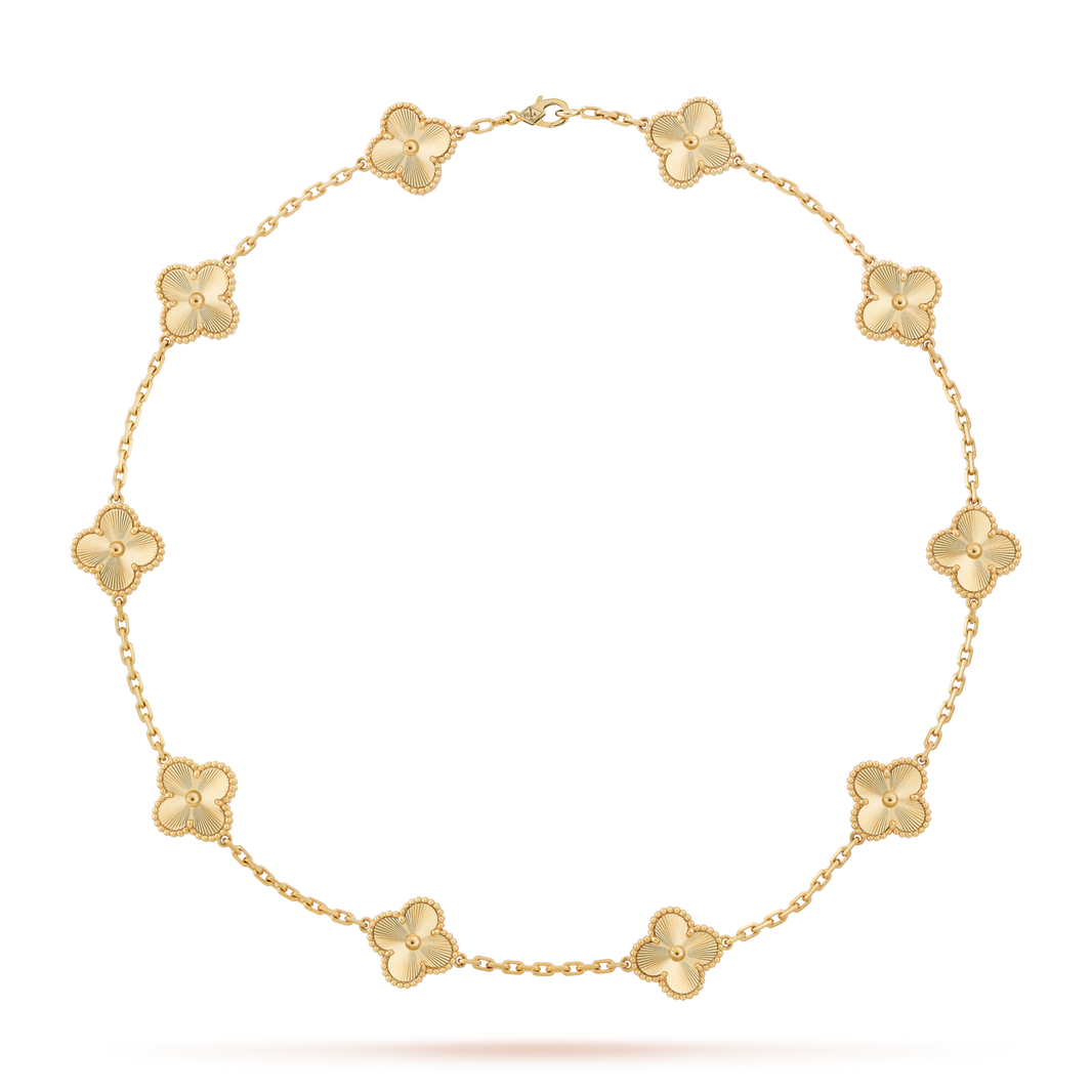 [Amore Jewels]CLOVER 10 MOTIFS LASER NECKLACE