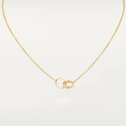 [Amore Jewels]LOVE NECKLACE DOUBLE RING GOLD