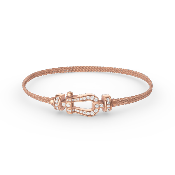 [Amore Jewels]FORCE SMALL HORSESHOE  DIAMOND CHAIN ROPE BRACELET