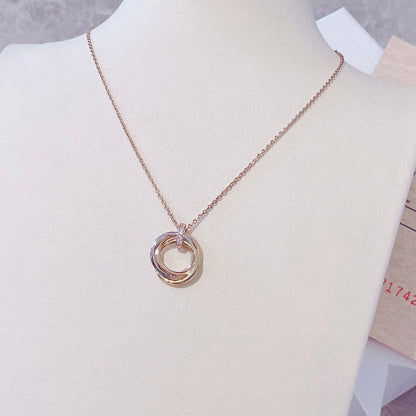 [Amore Jewels]TRINITY NECKLACE GOLD  DIAMONDS