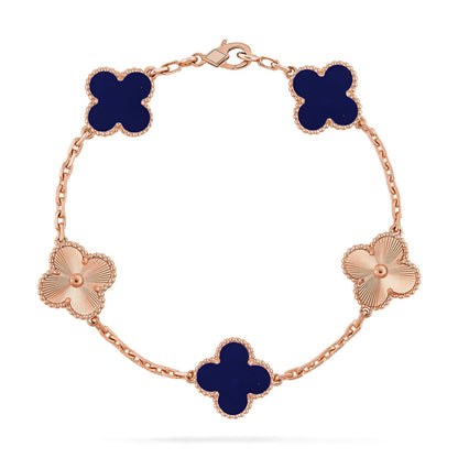 [Amore Jewels]CLOVER 5 MOTIF LAPIS LAZULI BRACELET COLLECTION