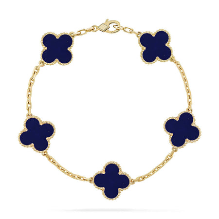[Amore Jewels]CLOVER 5 MOTIF LAPIS LAZULI BRACELET COLLECTION