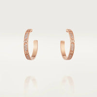 [Amore Jewels]LOVE EARRINGS 3.6MM DIAMOND PAVED