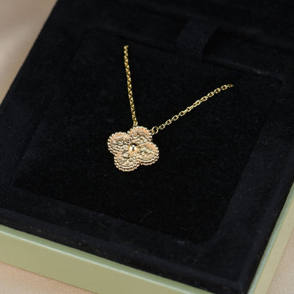 [Amore Jewels]CLOVER 15MM  BRONZING NECKLACE