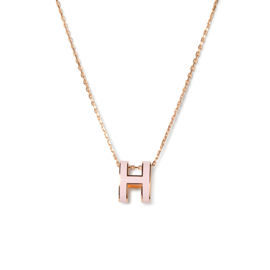 [Amore Jewels]POP H PEDANT PINK GOLD