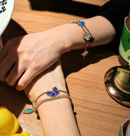 [Amore Jewels]LUCKY SPRING BUTTERFLY 5 MOTIF BRACELET