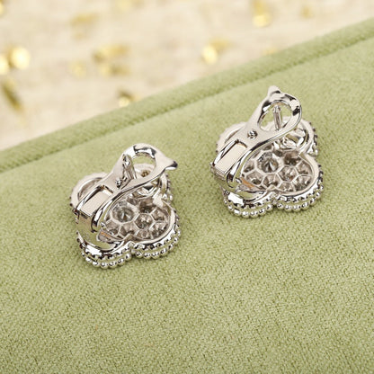 [Amore Jewels]CLOVER DIAMOND STUD EARRINGS