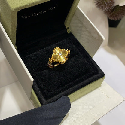 [Amore Jewels]CLOVER RIVERSIBLE BLUE AGATE RING