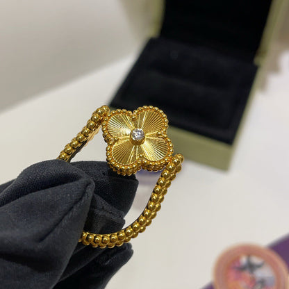 [Amore Jewels]CLOVER RIVERSIBLE BLUE AGATE RING