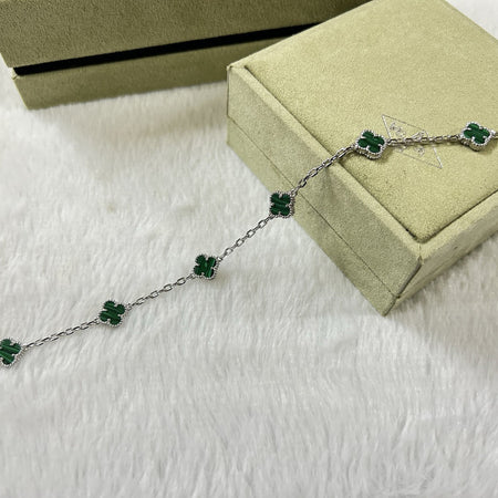 [Amore Jewels]CLOVER 6 MOTIF MALACHITE BRACELET