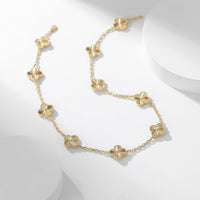 [Amore Jewels]CLOVER 10 MOTIFS LASER NECKLACE