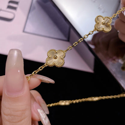 [Amore Jewels]CLOVER 10 MOTIFS LASER NECKLACE