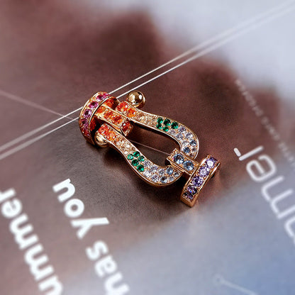[Amore Jewels]FORCE LARGE HORSESHOE  COLORED DIAMOND BRACELET ROSE GOLD