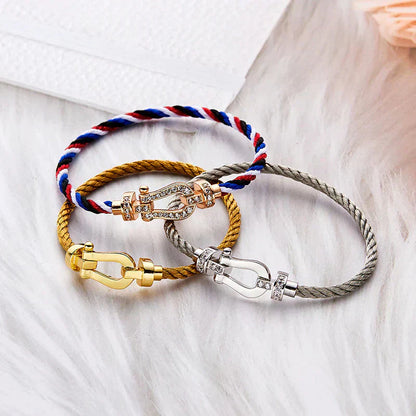 [Amore Jewels]FORCE LARGE HORSESHOE NO DIAMOND BRACELET GOLD