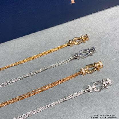 [Amore Jewels]FORCE SMALL HORSESHOE  DIAMOND CHAIN ROPE BRACELET
