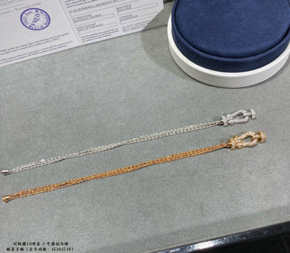 [Amore Jewels]FORCE SMALL HORSESHOE  DIAMOND CHAIN ROPE BRACELET