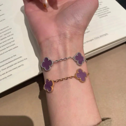[Amore Jewels] CLOVER 5 MOTIF VIOLET BRACELET COLLECTION