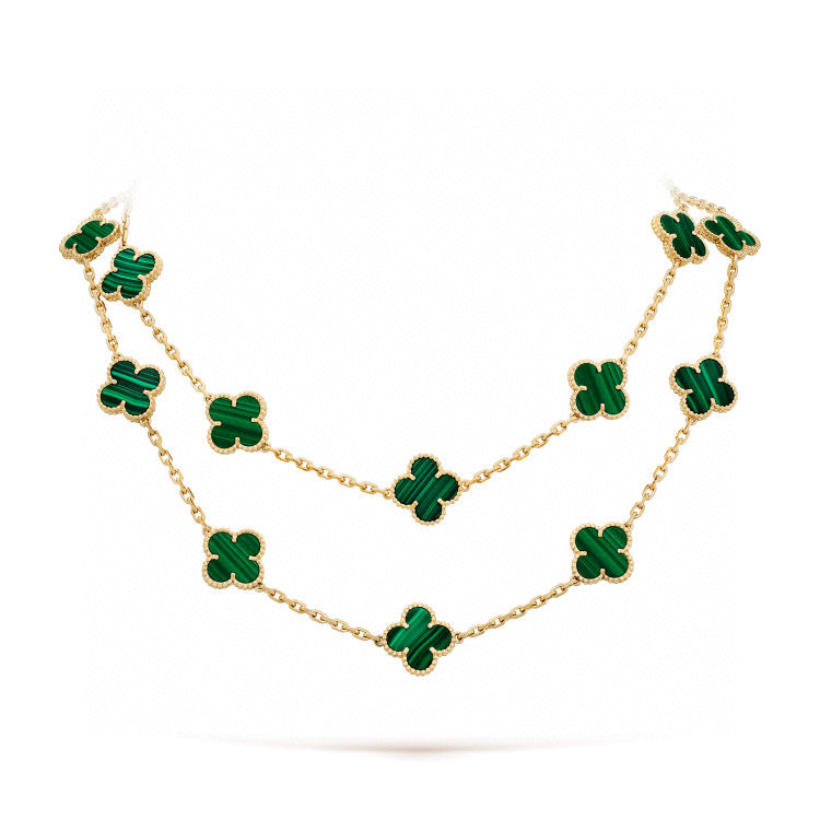 [Amore Jewels]CLOVER 20 MOTIFS MALACHITE GOLD