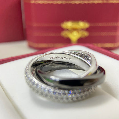 [Amore Jewels]TRINITY 3.2MM RING BLACK CERAMIC