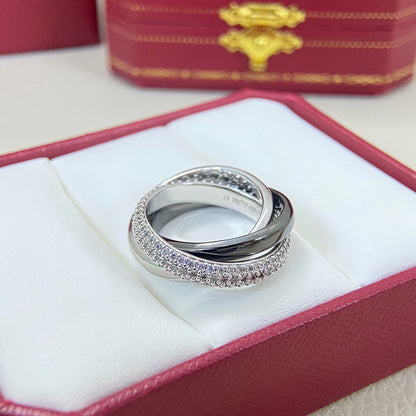 [Amore Jewels]TRINITY 3.2MM RING BLACK CERAMIC