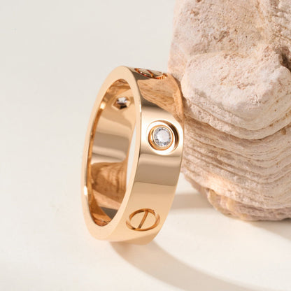 [Amore Jewels]LOVE 4MM 1 DIAMOND RING