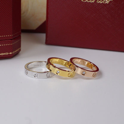 [Amore Jewels]LOVE 4MM 1 DIAMOND RING