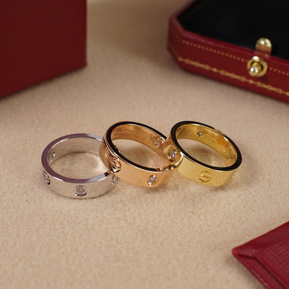 [Amore Jewels]LOVE 5.5MM 3 DIAMOND RING
