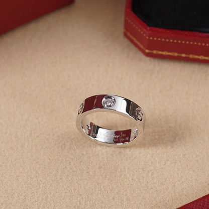 [Amore Jewels]LOVE 5.5MM 3 DIAMOND RING