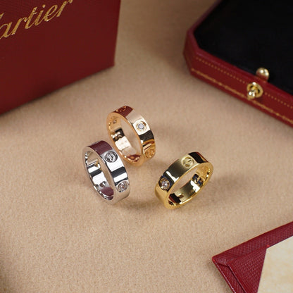 [Amore Jewels]LOVE 5.5MM 3 DIAMOND RING