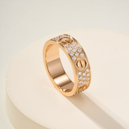 [Amore Jewels]LOVE RING 5.5MM DIAMONDS PAVED