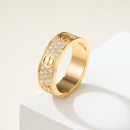 [Amore Jewels]LOVE RING 5.5MM DIAMONDS PAVED