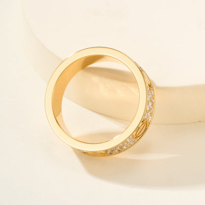 [Amore Jewels]LOVE RING 5.5MM DIAMONDS PAVED