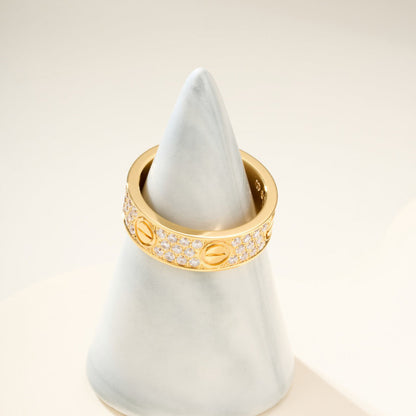[Amore Jewels]LOVE RING 5.5MM DIAMONDS PAVED