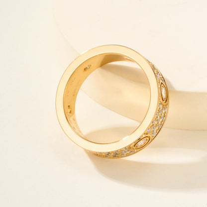 [Amore Jewels]LOVE 5.5MM FULL-PAVE 6-DIAMOND RING