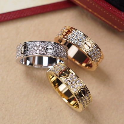[Amore Jewels]LOVE RING 5.5MM DIAMONDS PAVED