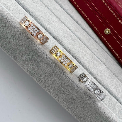 [Amore Jewels]LOVE 5.5MM FULL-PAVE 6-DIAMOND RING