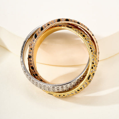 [Amore Jewels]TRINITY  RING LEOPARD PRINT