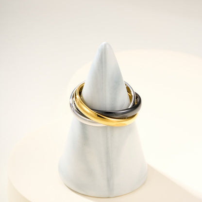 [Amore Jewels]TRINITY 3.2MM RING BLACK CERAMIC